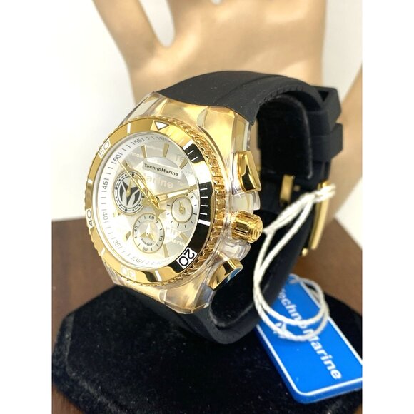 Technomarine Women\'s Watch TM-118136 Quartz Silver Dial Black Rubber Strap 40mm main image 15